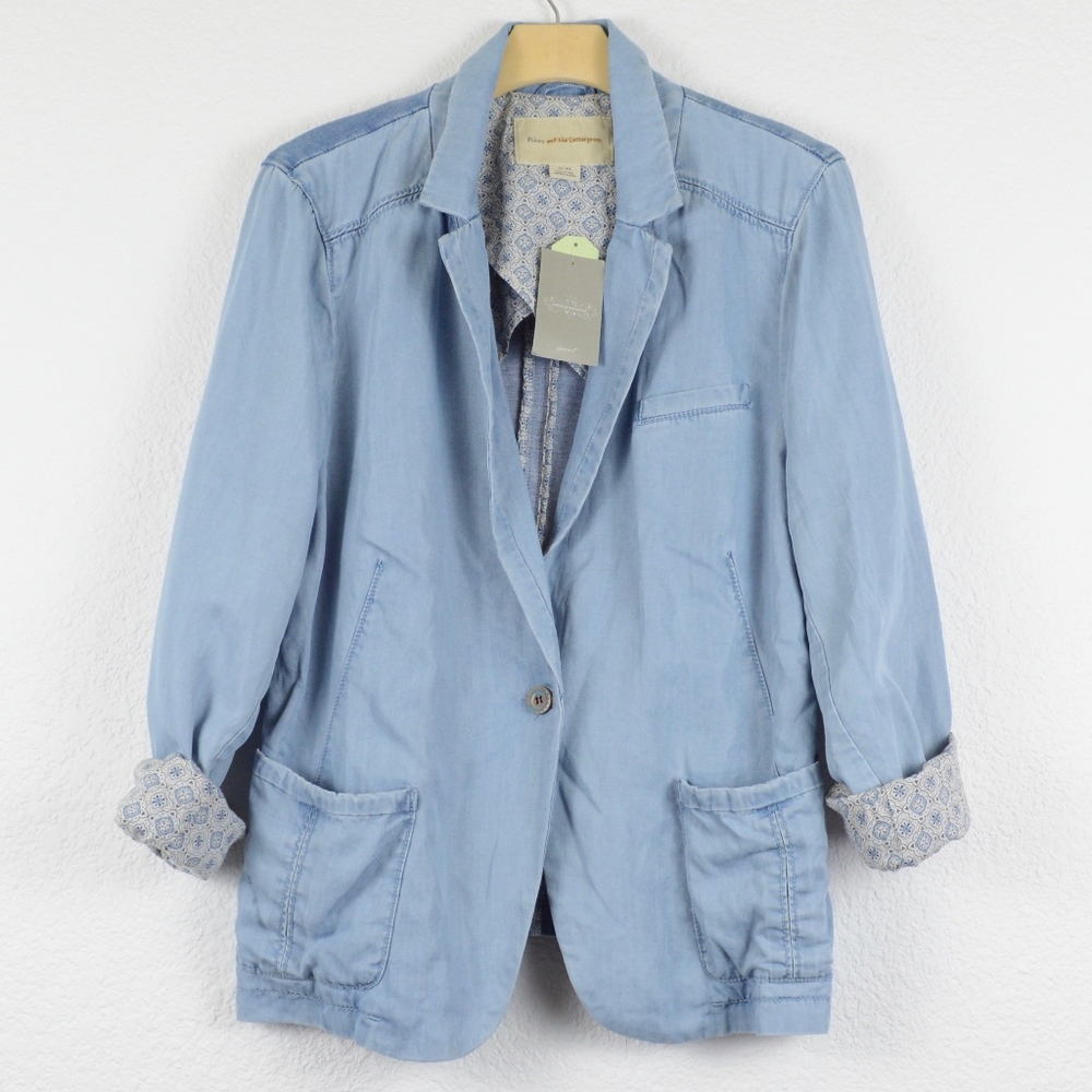NWT Anthropologie Pilcro Denim Blazer XL - Picture 2 of 8